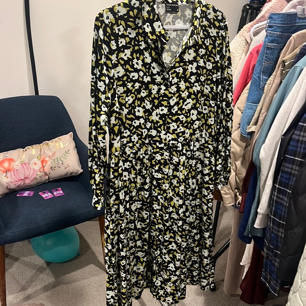 71. frank and oak button down dress m